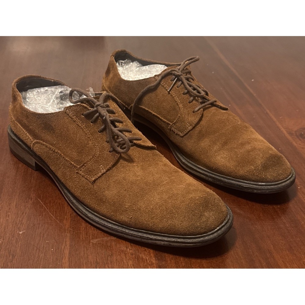 ZARA Man Brown Suede Derby Shoes EU 43 US 10 Made in Portugal‎ Dress Casual